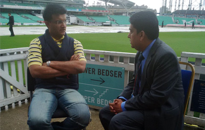 With sourav ganguly